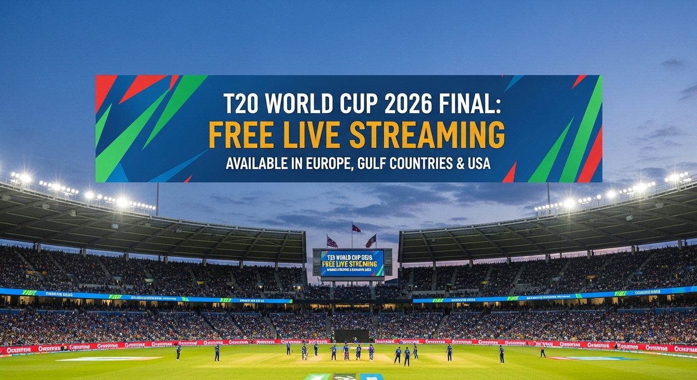 T20 World Cup 2026 Final Free Live Streaming in Europe, Gulf countries & USA