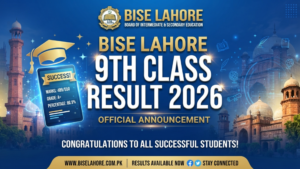 BISE Lahore 9th Class Result 2026