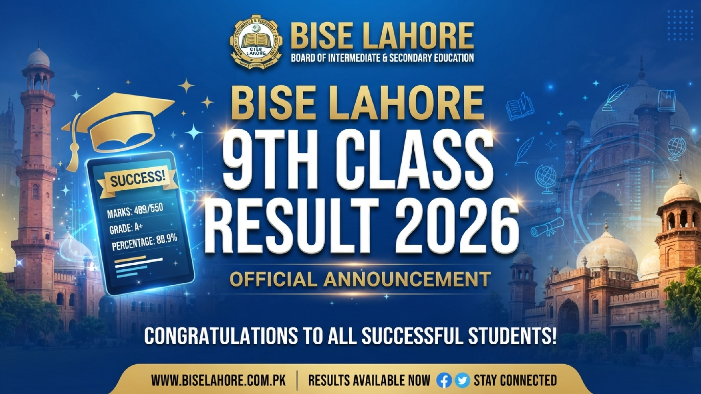 BISE Lahore 9th Class Result 2026